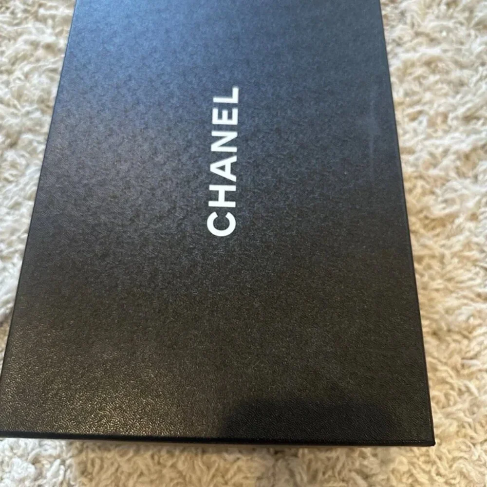 CHANEL Black Quilted Loafers with Gold Accents - Picture 5 of 5